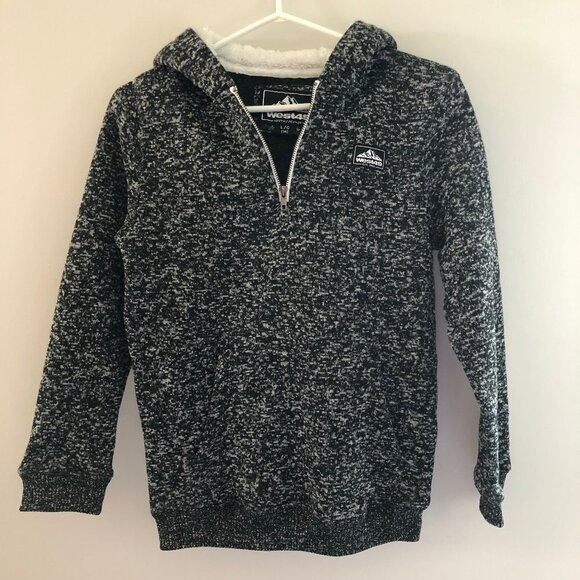 Youth West 49 Black Heathered Unisex Hoodie Large (14) - Picture 1 of 10